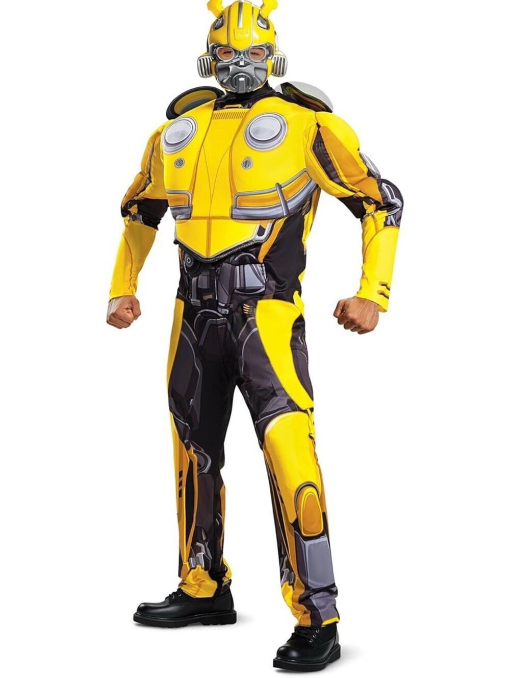 Disguise Men's Transformers Bumblebee Movie Muscle Costume Size L/XL 42-46